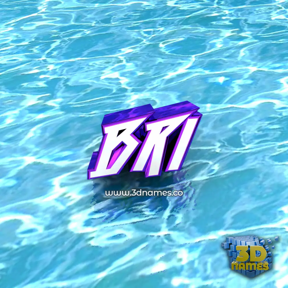bri in Water style - 3D name wallpaper
