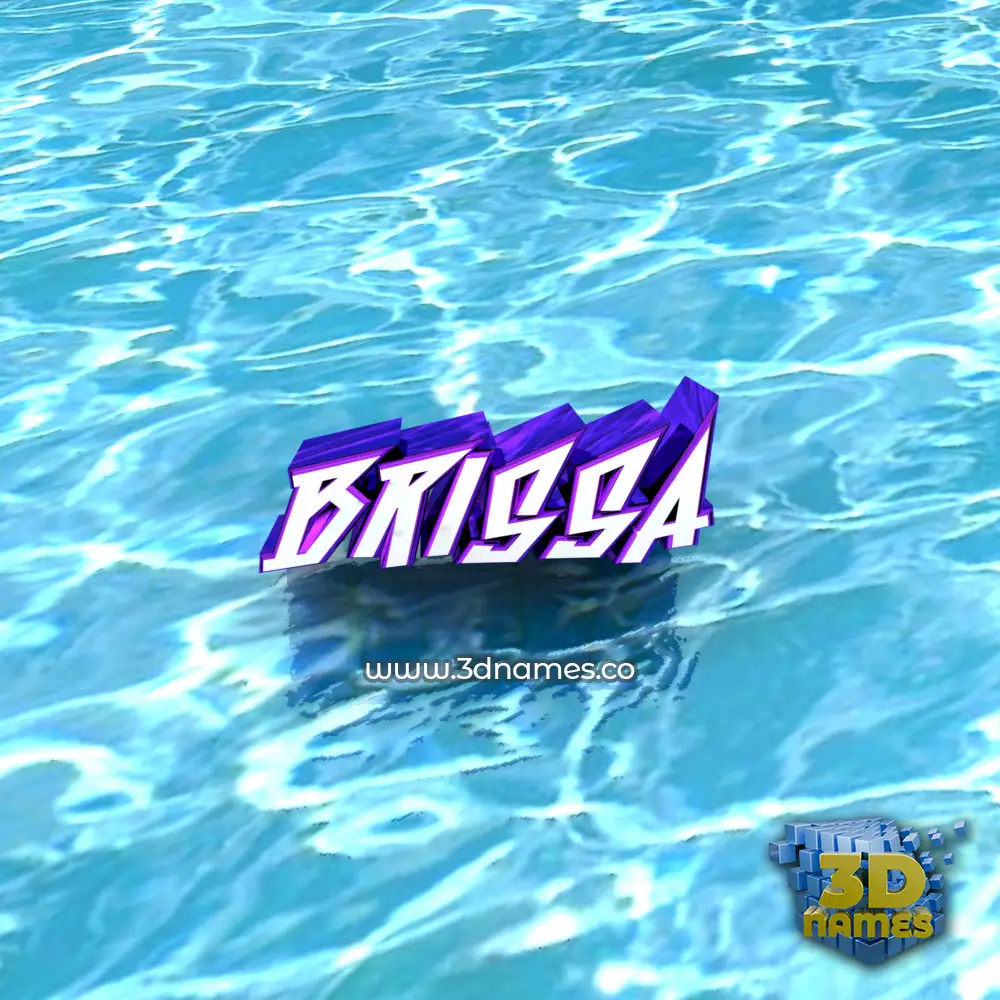 brissa in Water style - 3D name wallpaper