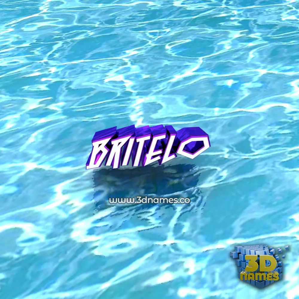 britelo in Water style - 3D name wallpaper