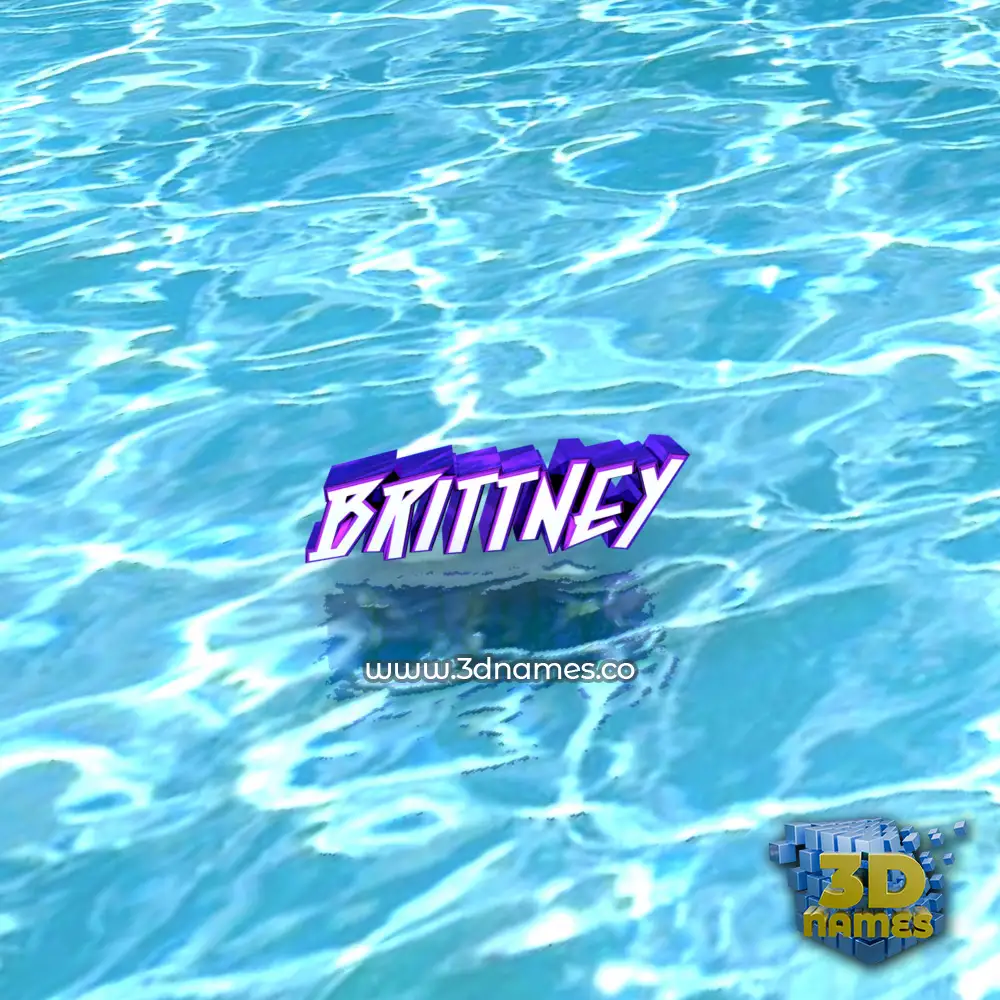 brittney in Water style - 3D name wallpaper