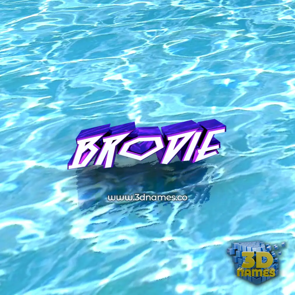 brodie in Water style - 3D name wallpaper