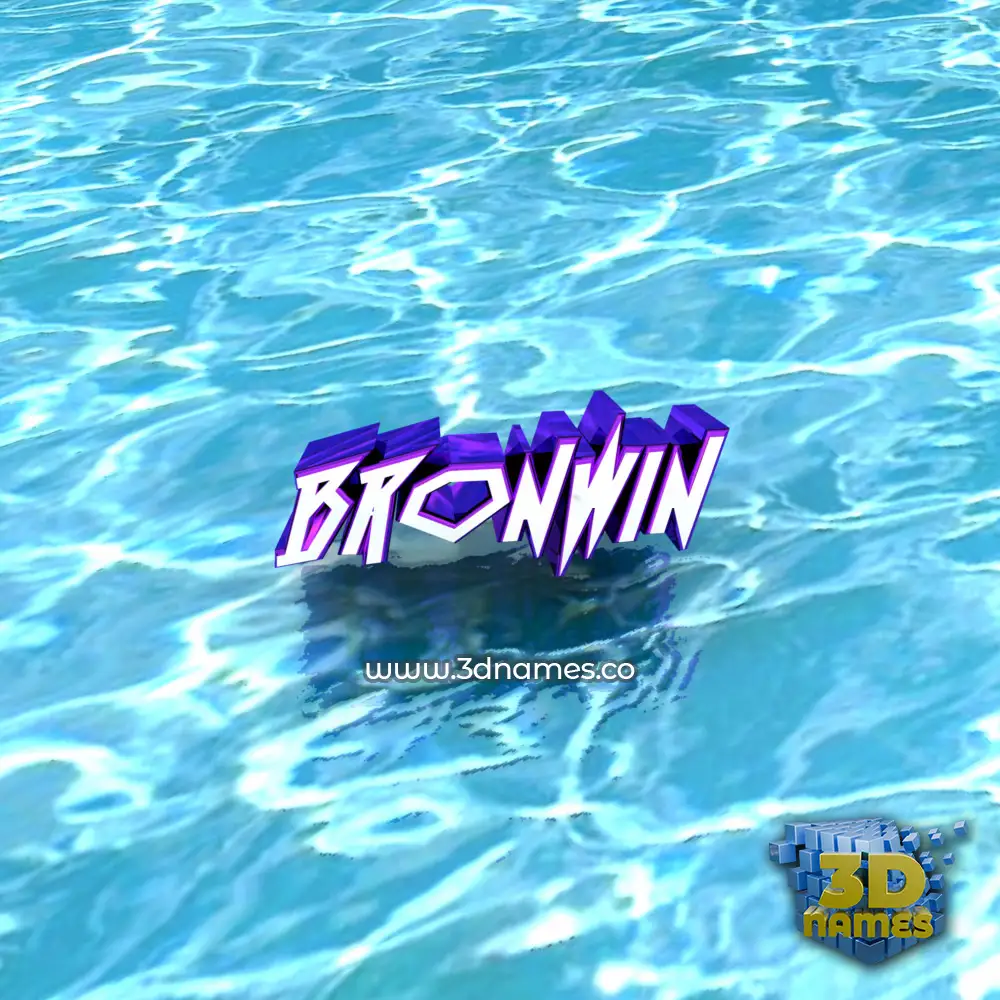 bronwin in Water style - 3D name wallpaper