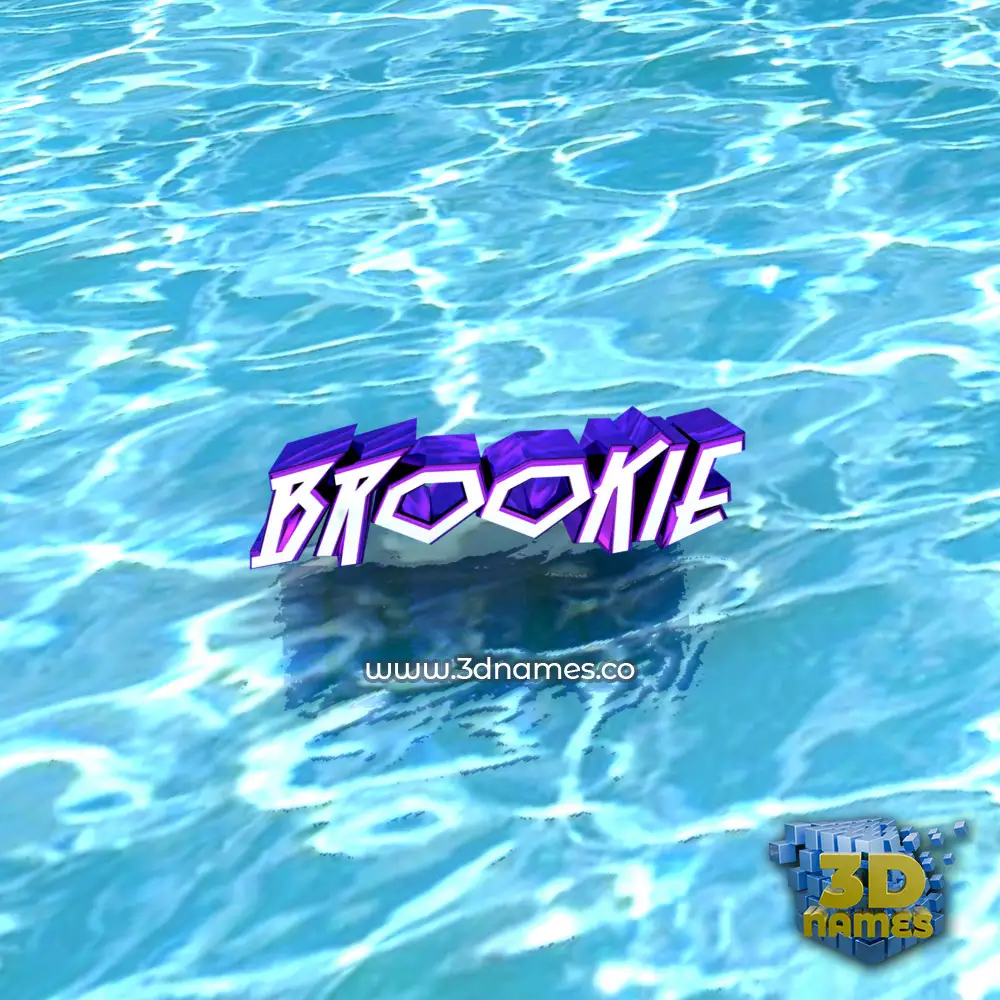 brookie in Water style - 3D name wallpaper