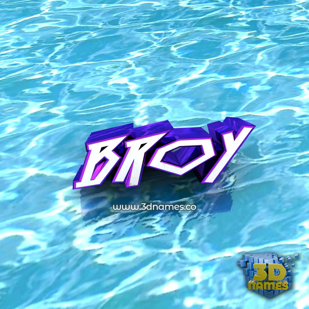 broy in Water style - 3D name wallpaper