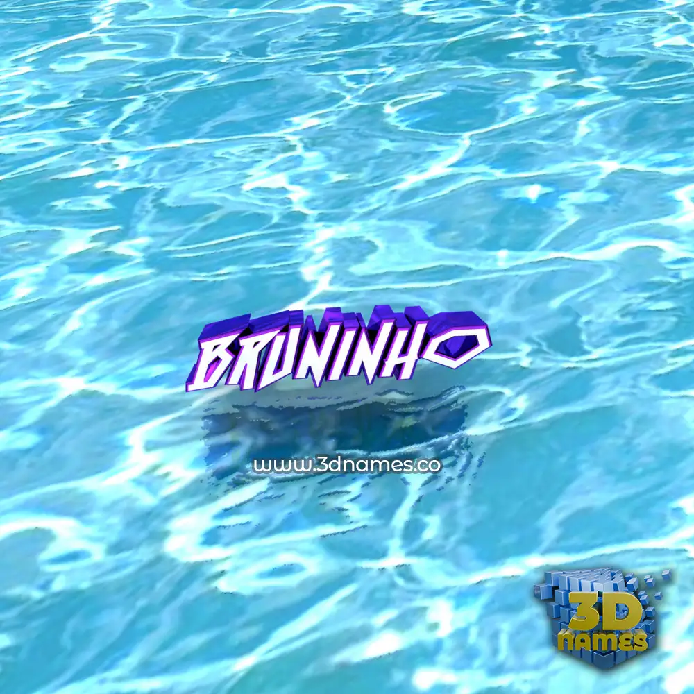 bruninho in Water style - 3D name wallpaper