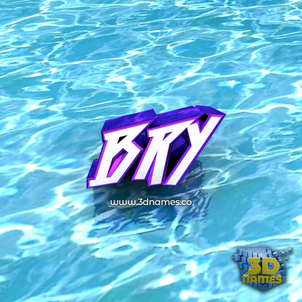 bry in Water style - 3D name wallpaper