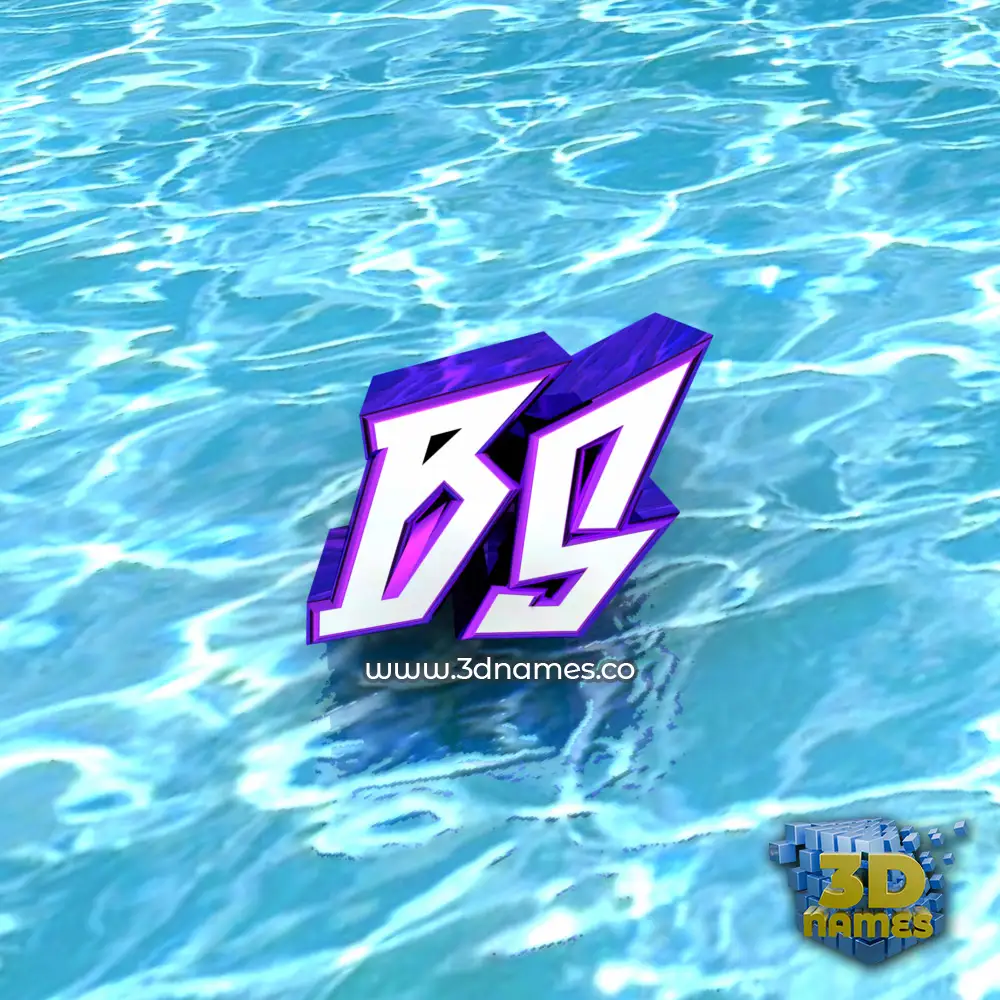 bs in Water style - 3D name wallpaper