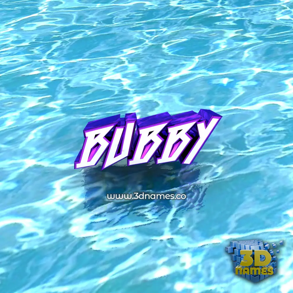 bubby in Water style - 3D name wallpaper