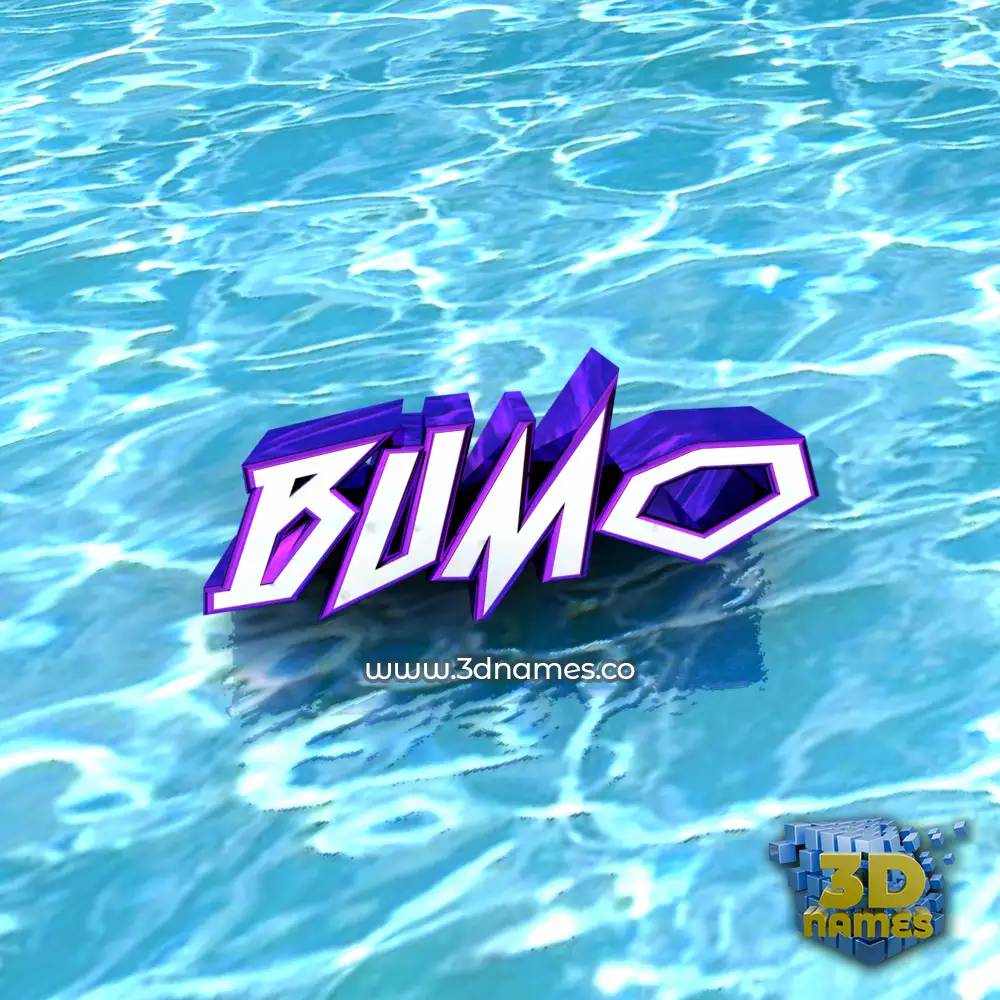 bumo in Water style - 3D name wallpaper