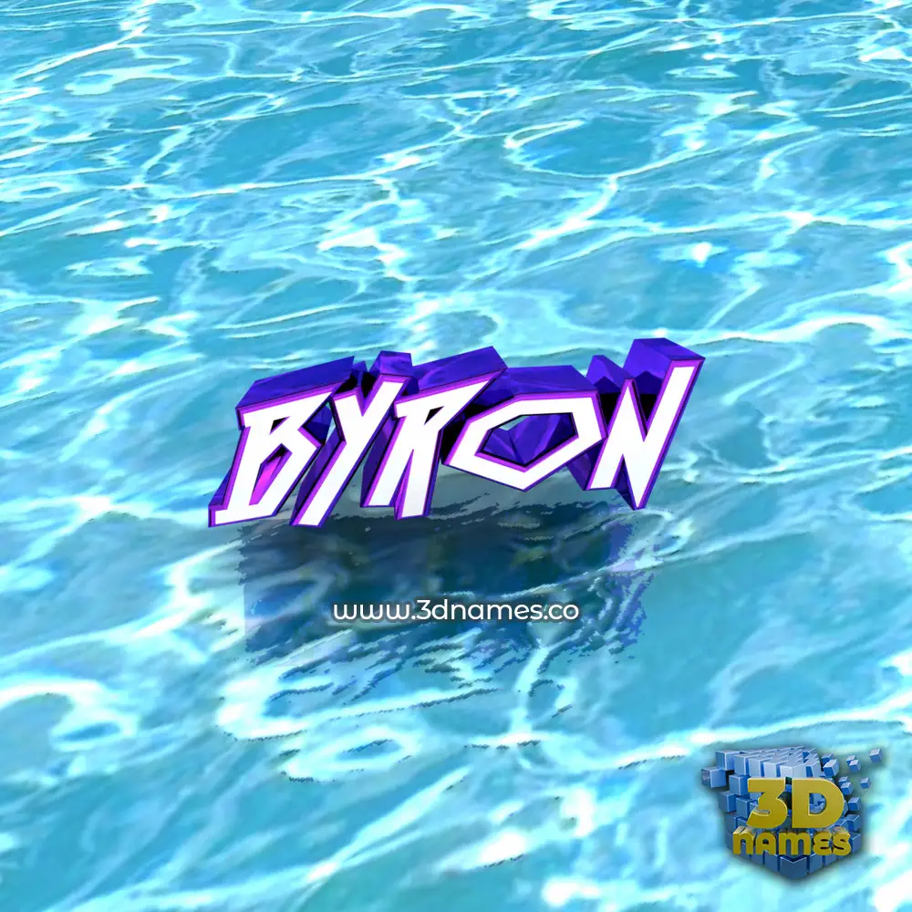 byron in Water style - 3D name wallpaper