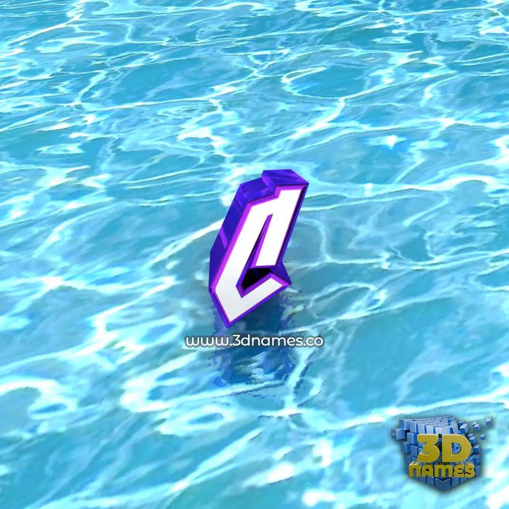 c in Water style - 3D name wallpaper