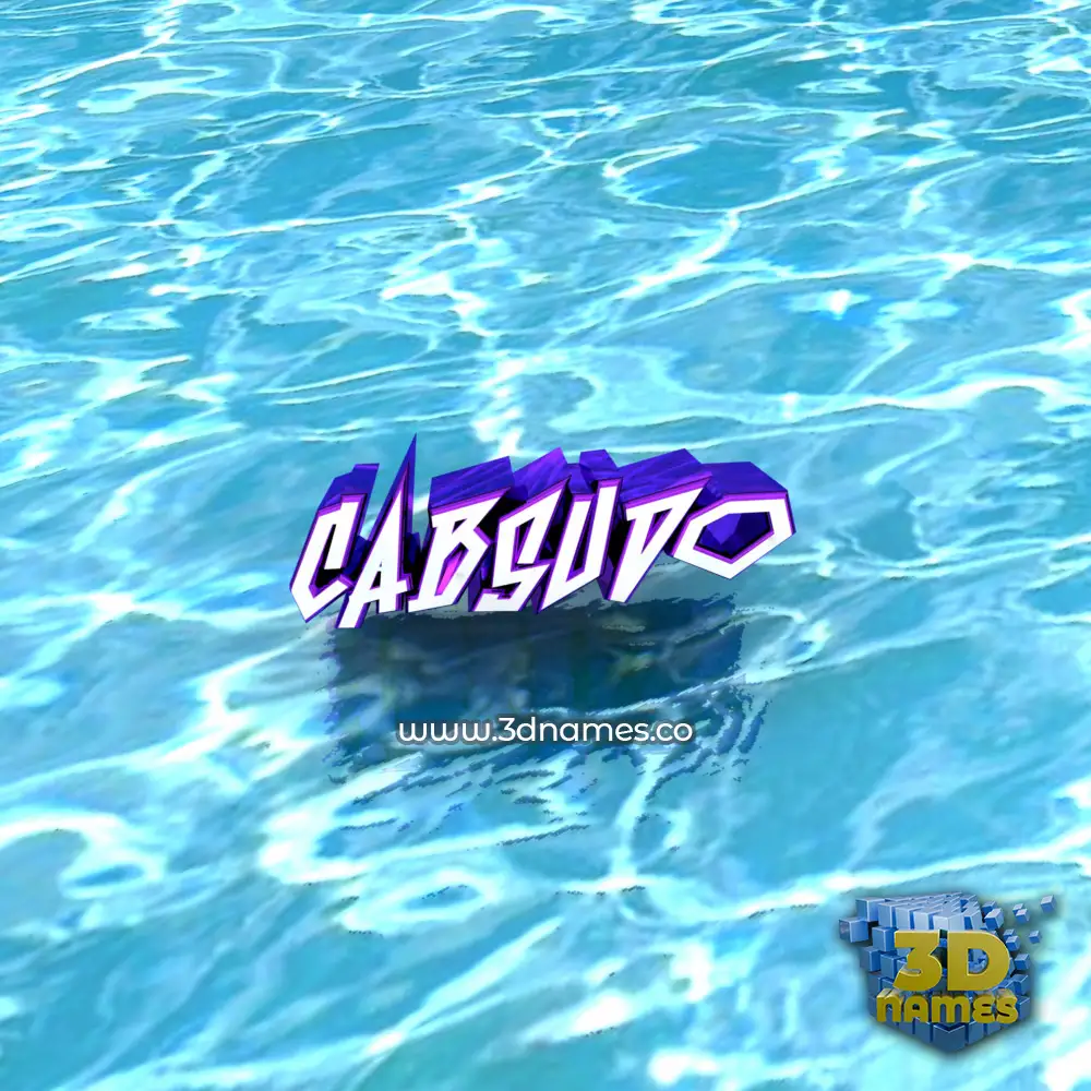 cabsudo in Water style - 3D name wallpaper