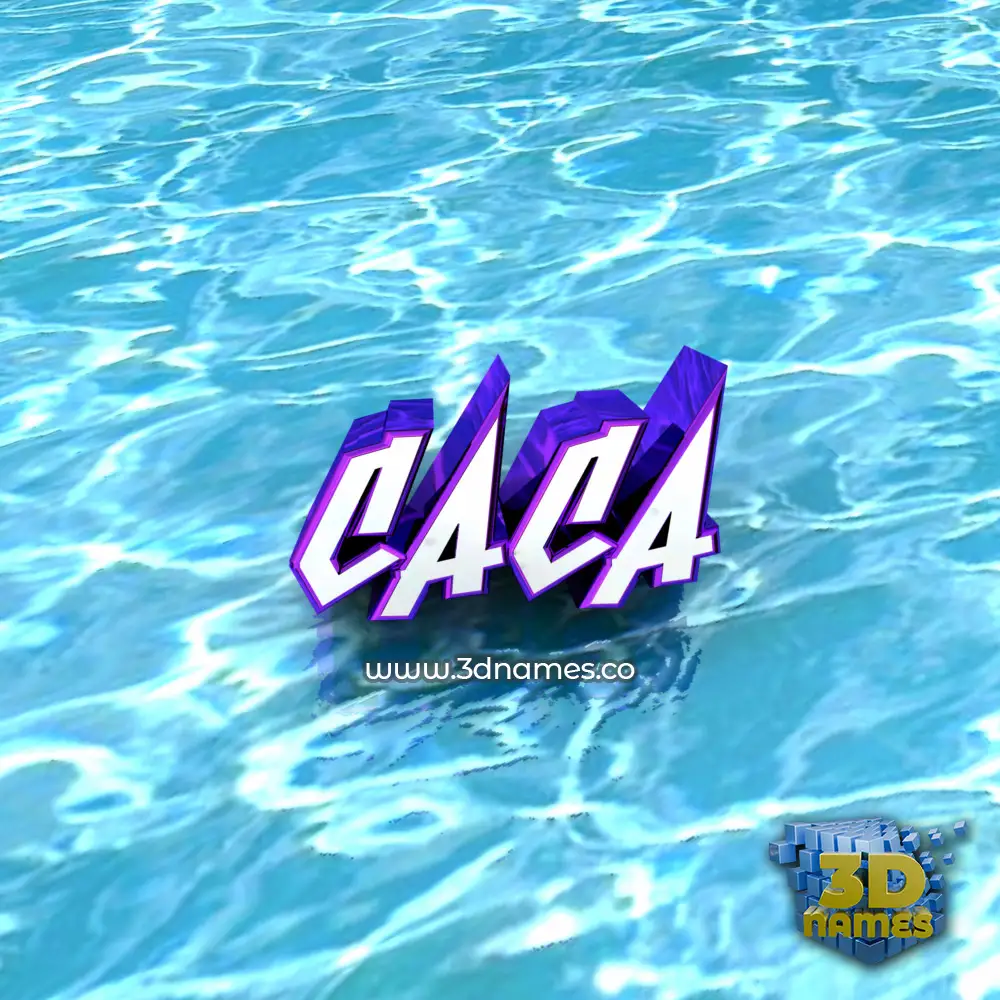 caca in Water style - 3D name wallpaper