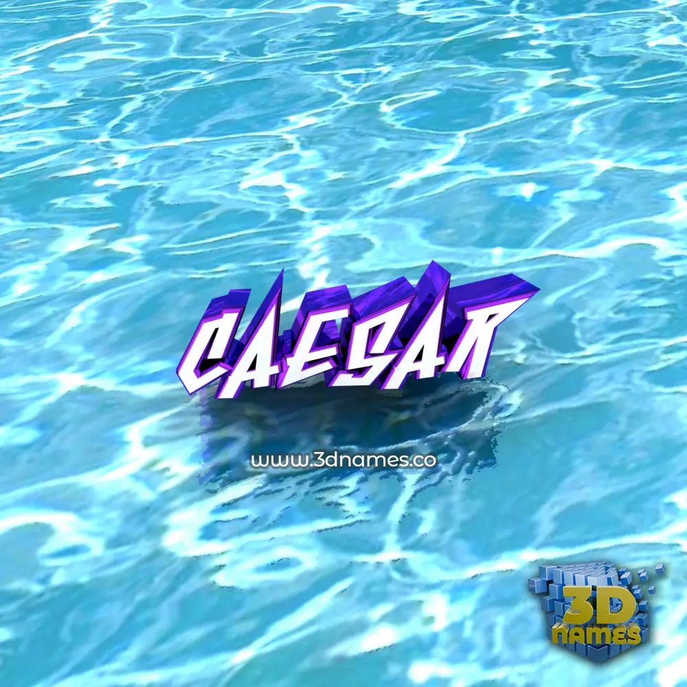 caesar in Water style - 3D name wallpaper