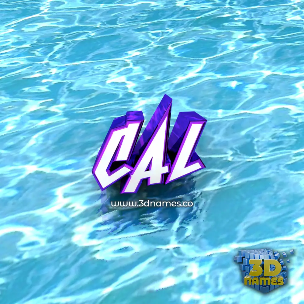 cal in Water style - 3D name wallpaper