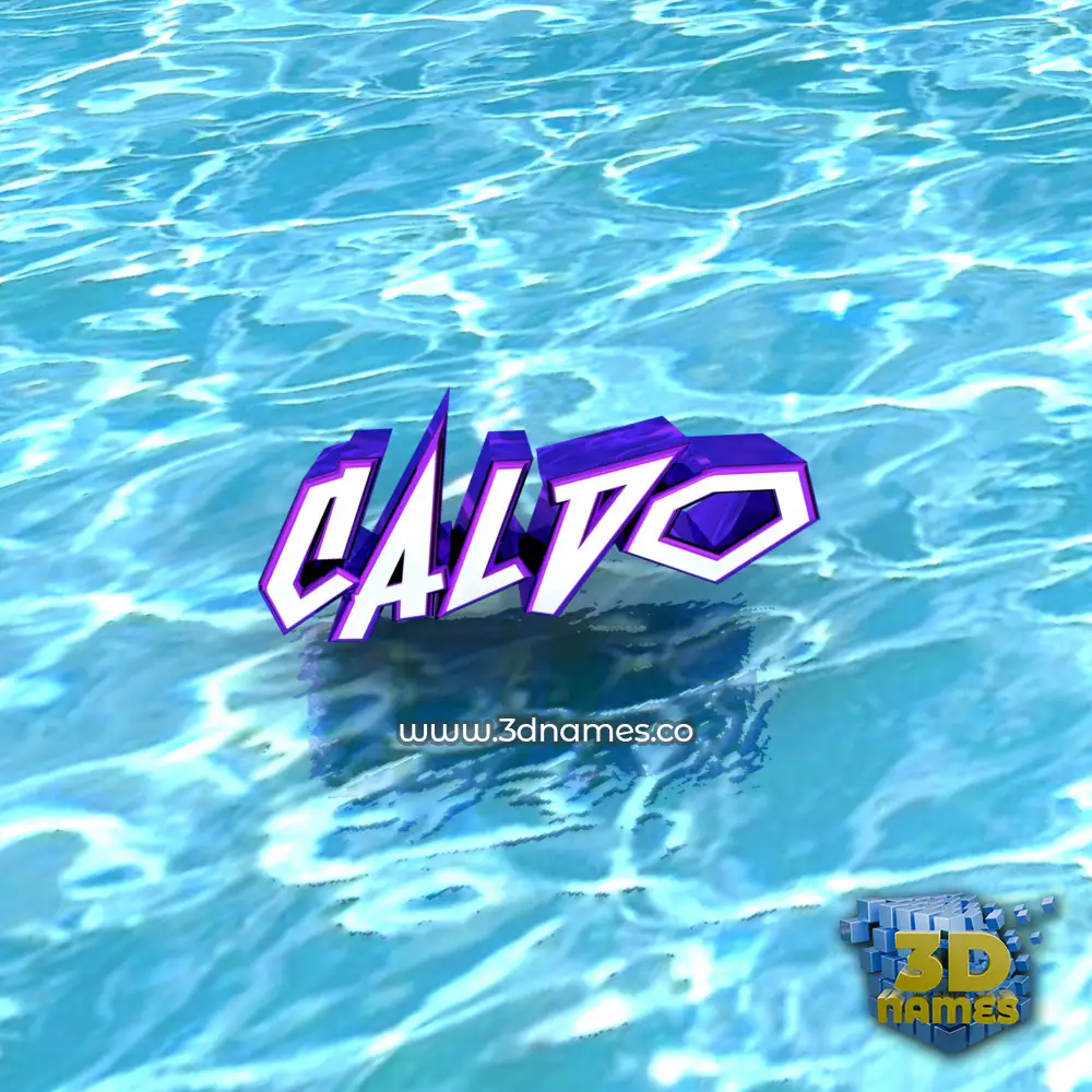 caldo in Water style - 3D name wallpaper