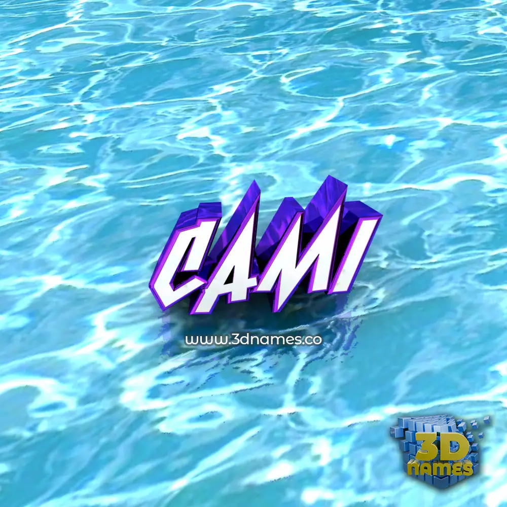 cami in Water style - 3D name wallpaper
