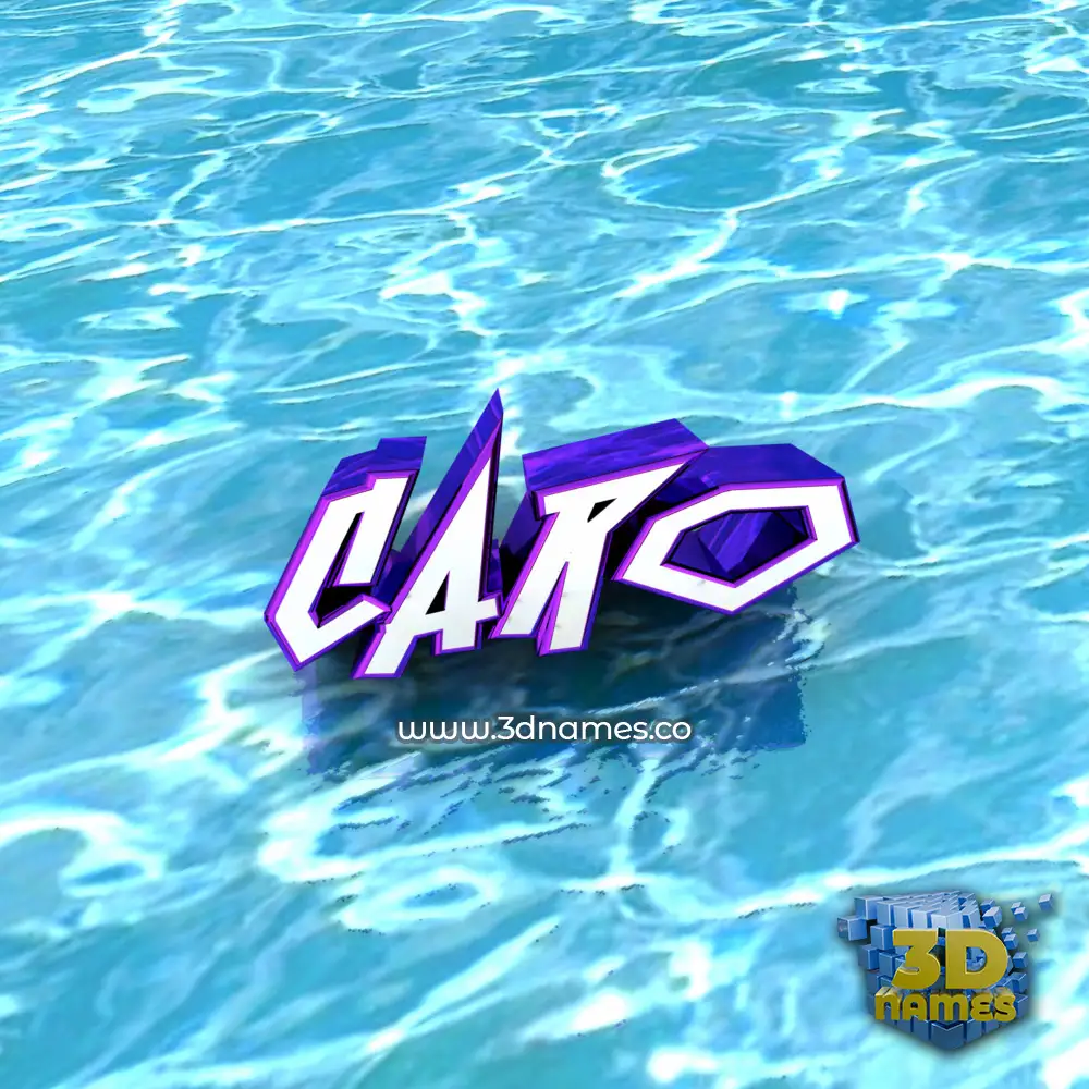caro in Water style - 3D name wallpaper