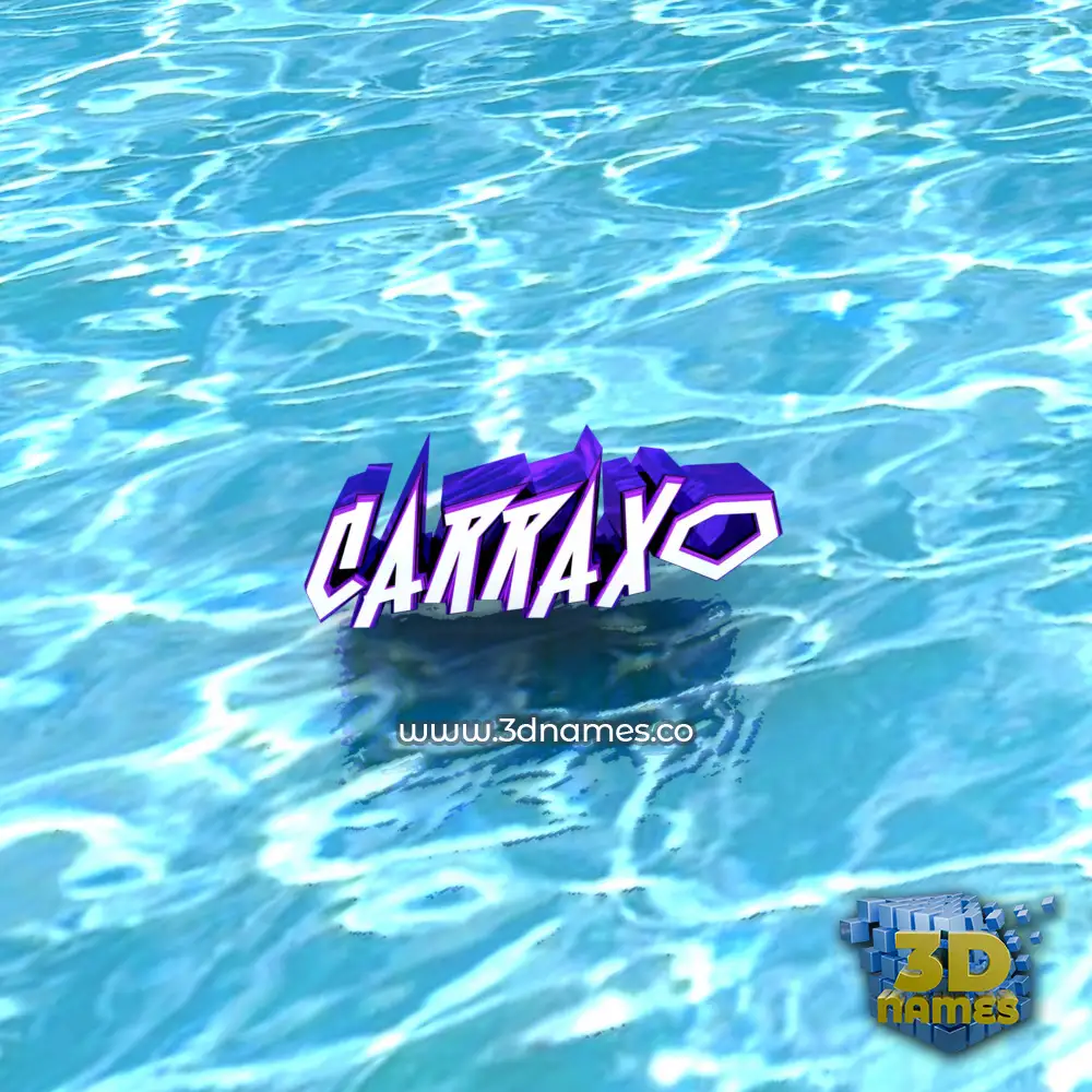 carraxo in Water style - 3D name wallpaper