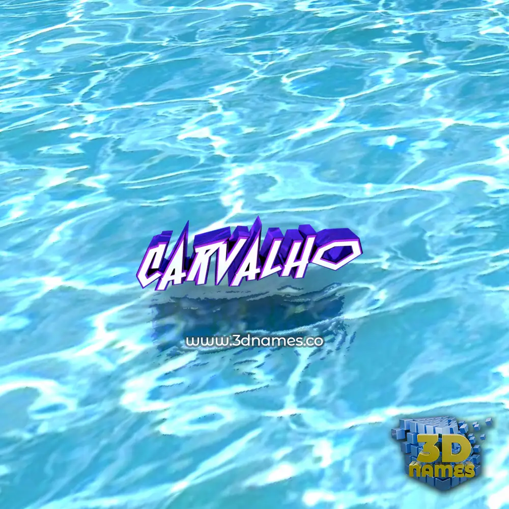 carvalho in Water style - 3D name wallpaper