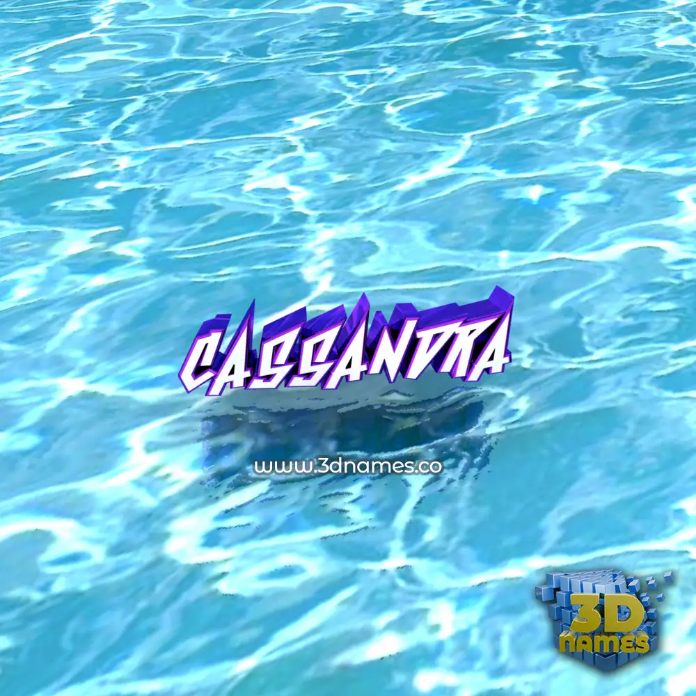 cassandra in Water style - 3D name wallpaper