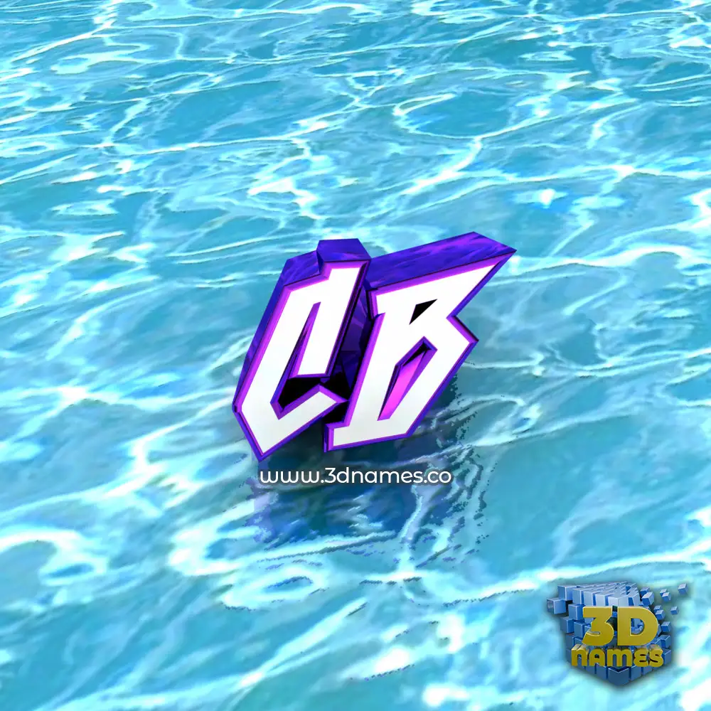 cb in Water style - 3D name wallpaper