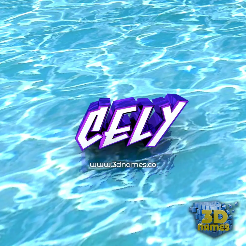 cely in Water style - 3D name wallpaper