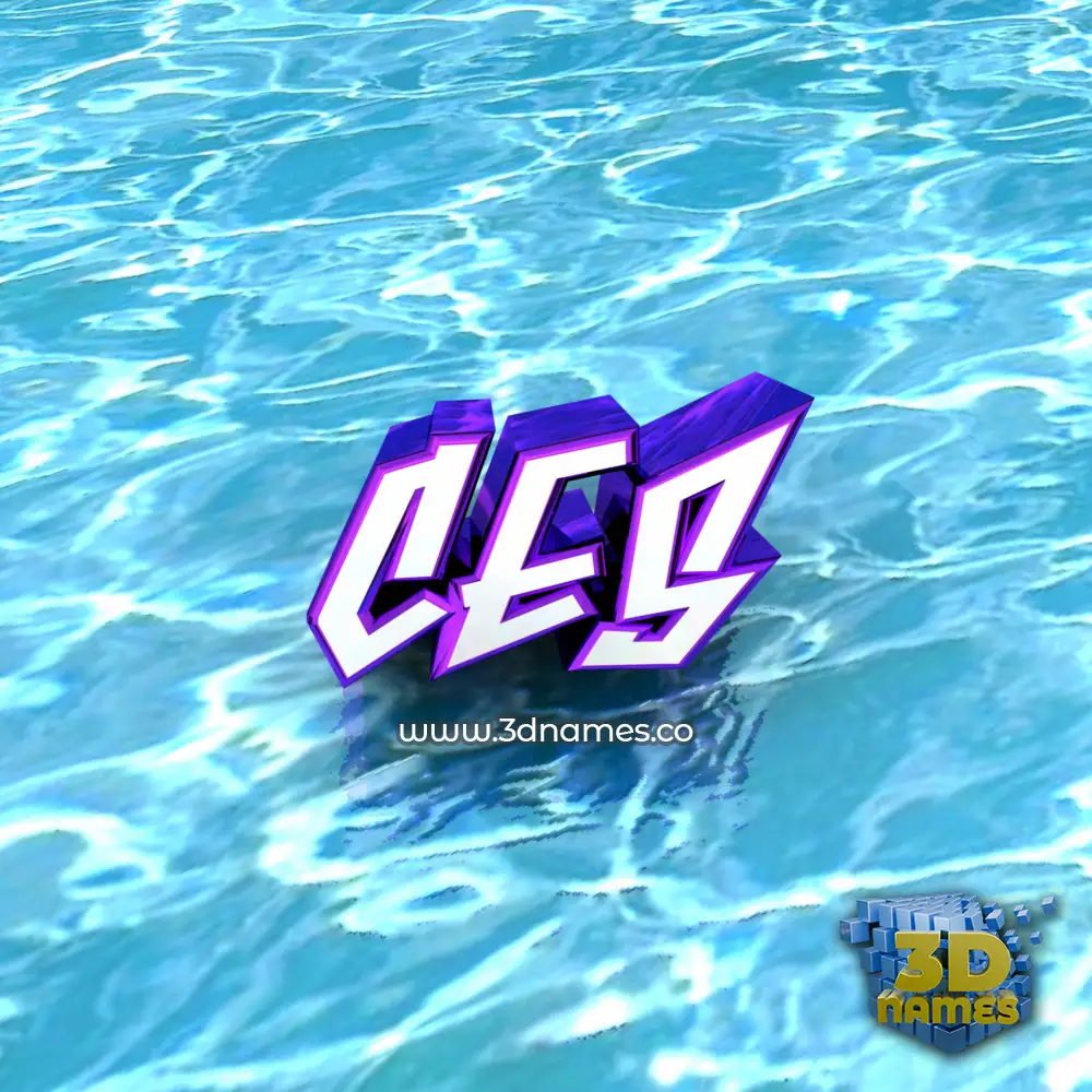 ces in Water style - 3D name wallpaper