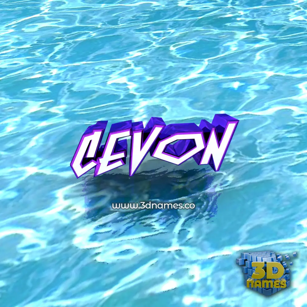 cevon in Water style - 3D name wallpaper