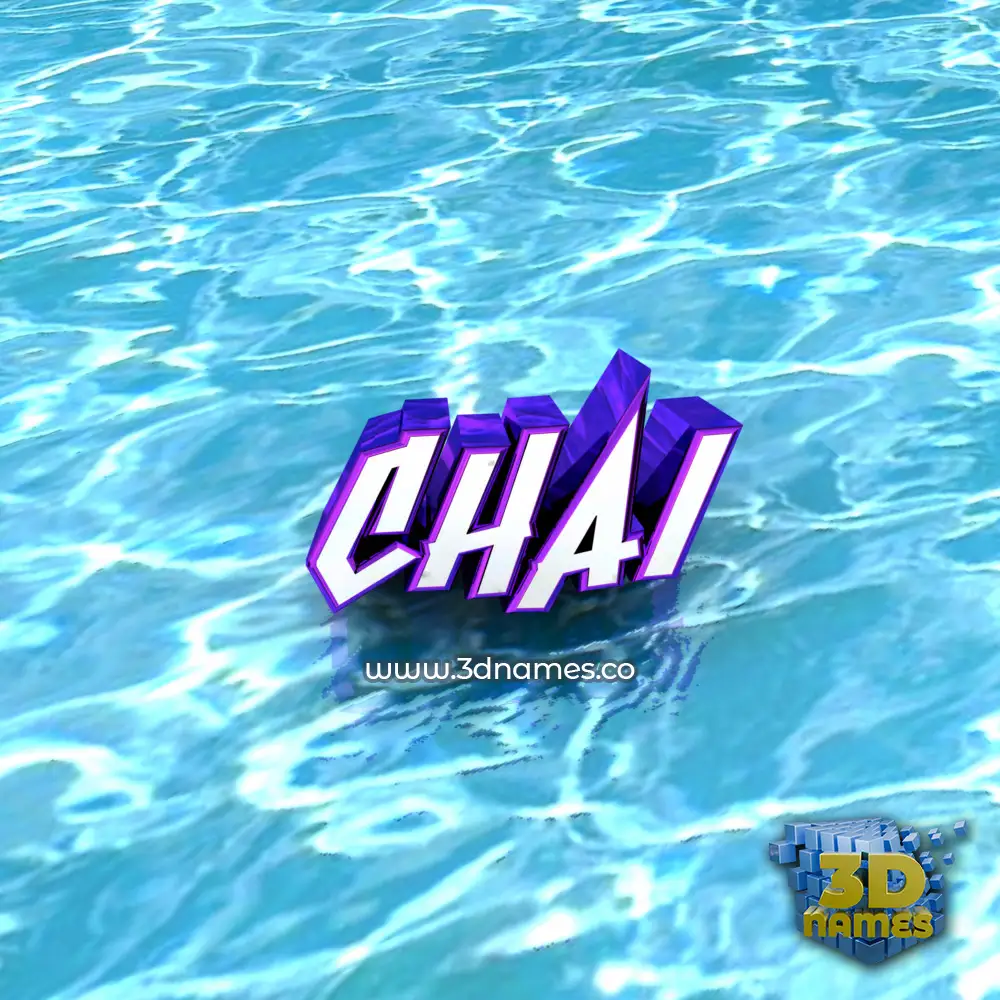 chai in Water style - 3D name wallpaper