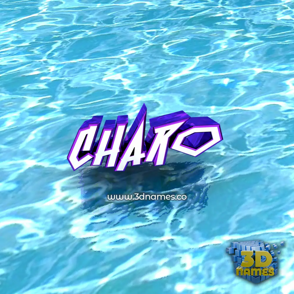 charo in Water style - 3D name wallpaper