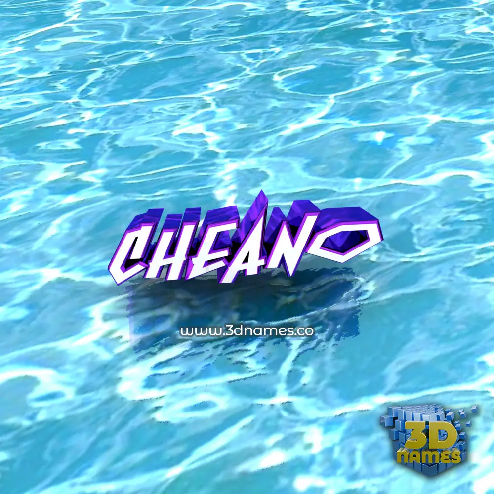 cheano in Water style - 3D name wallpaper