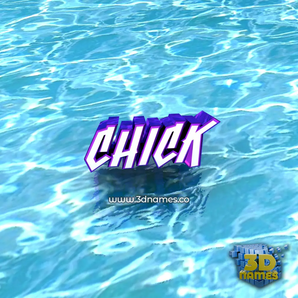 chick in Water style - 3D name wallpaper