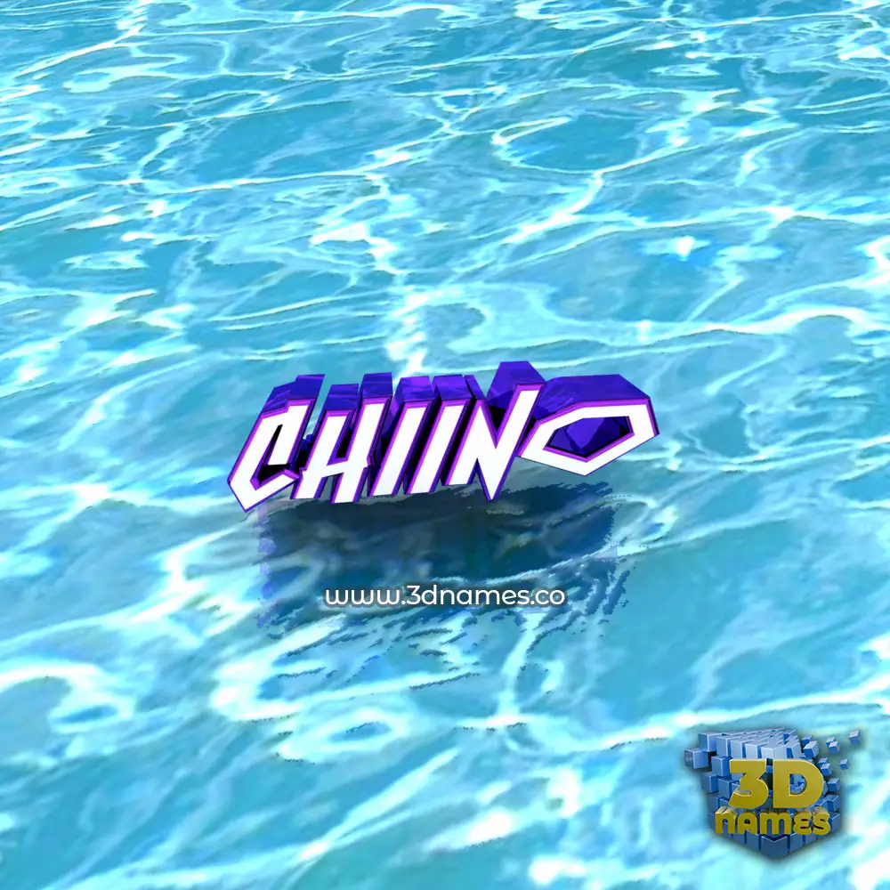 chiino in Water style - 3D name wallpaper
