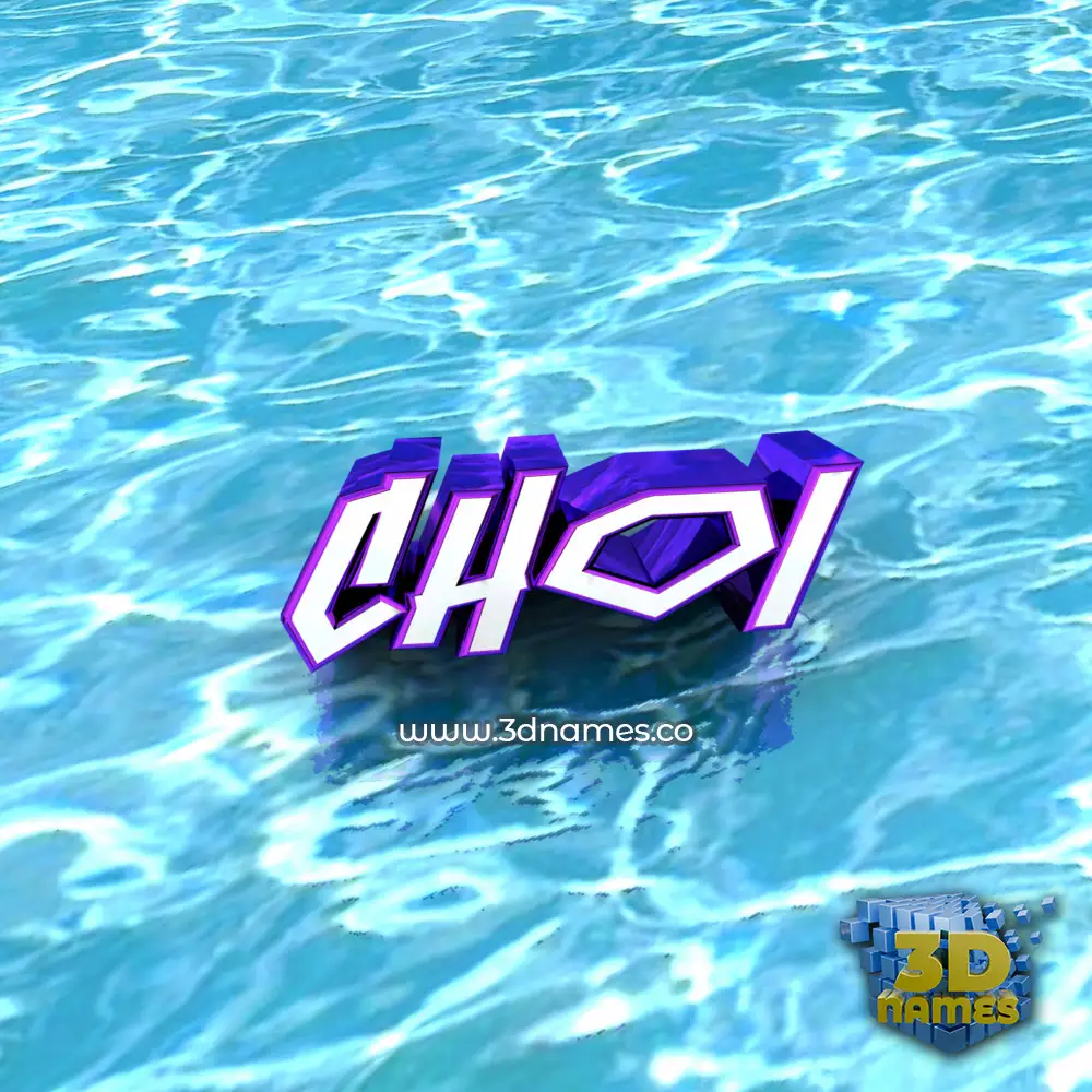 choi in Water style - 3D name wallpaper