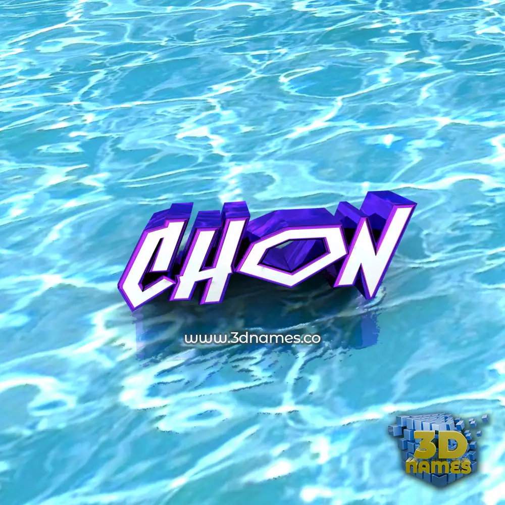 chon in Water style - 3D name wallpaper