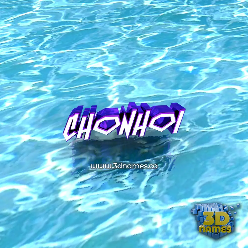 chonhoi in Water style - 3D name wallpaper