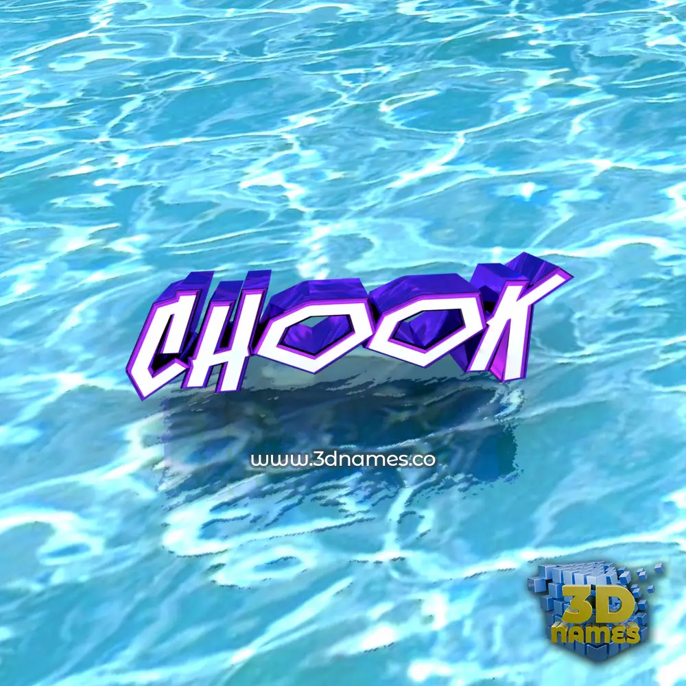 chook in Water style - 3D name wallpaper