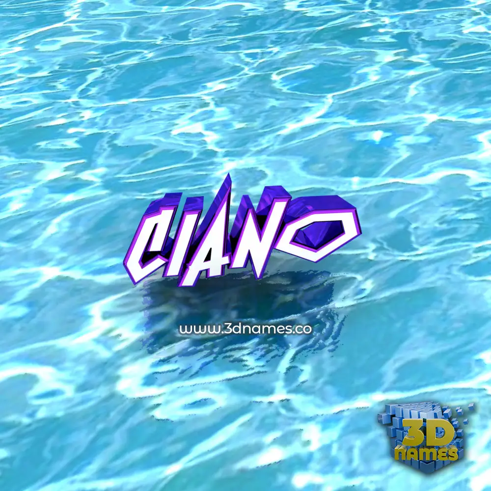 ciano in Water style - 3D name wallpaper