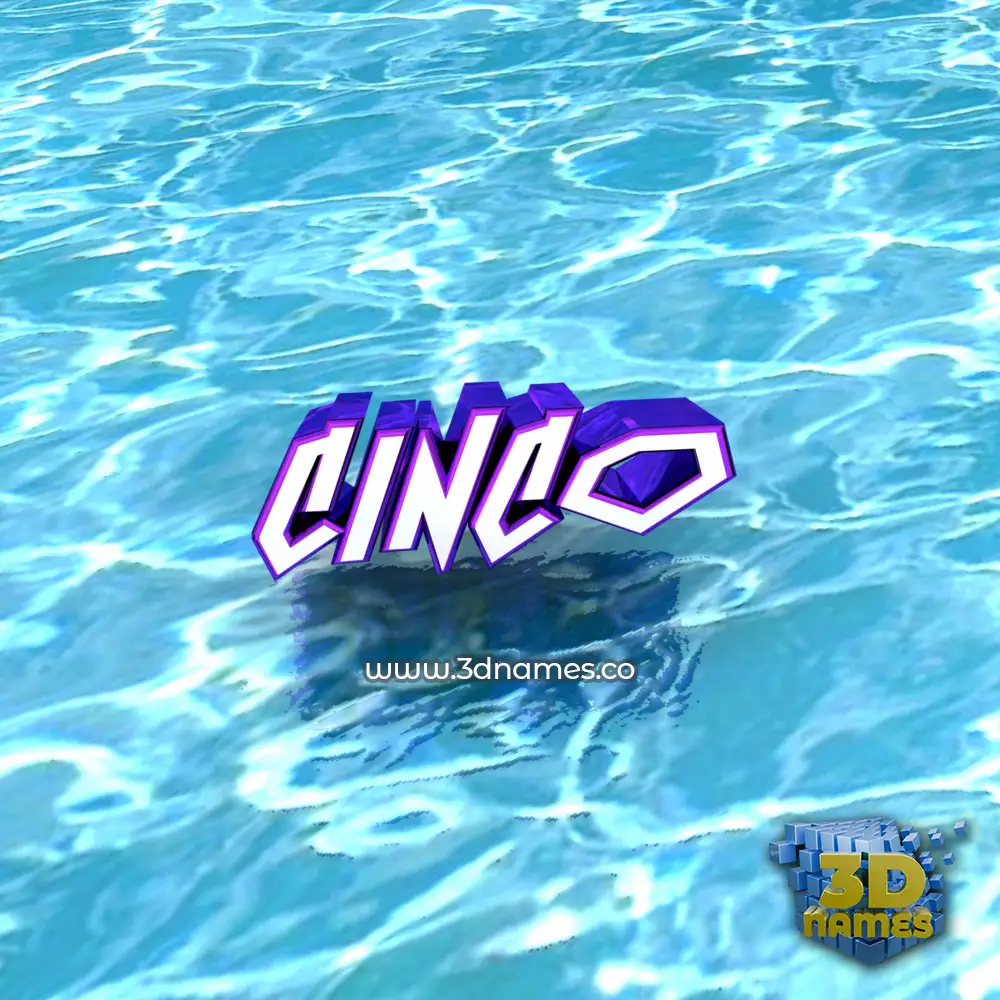 cinco in Water style - 3D name wallpaper
