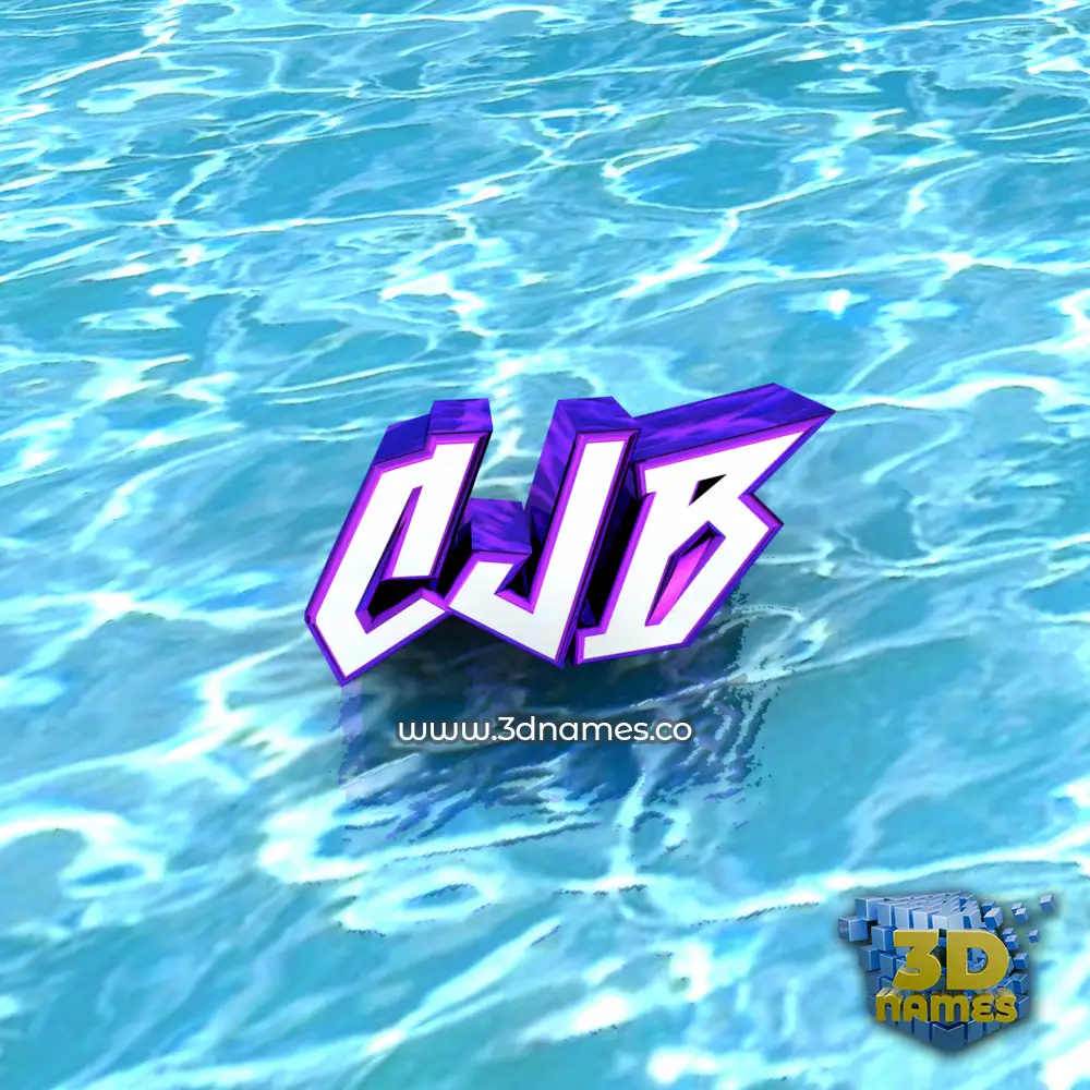 cjb in Water style - 3D name wallpaper