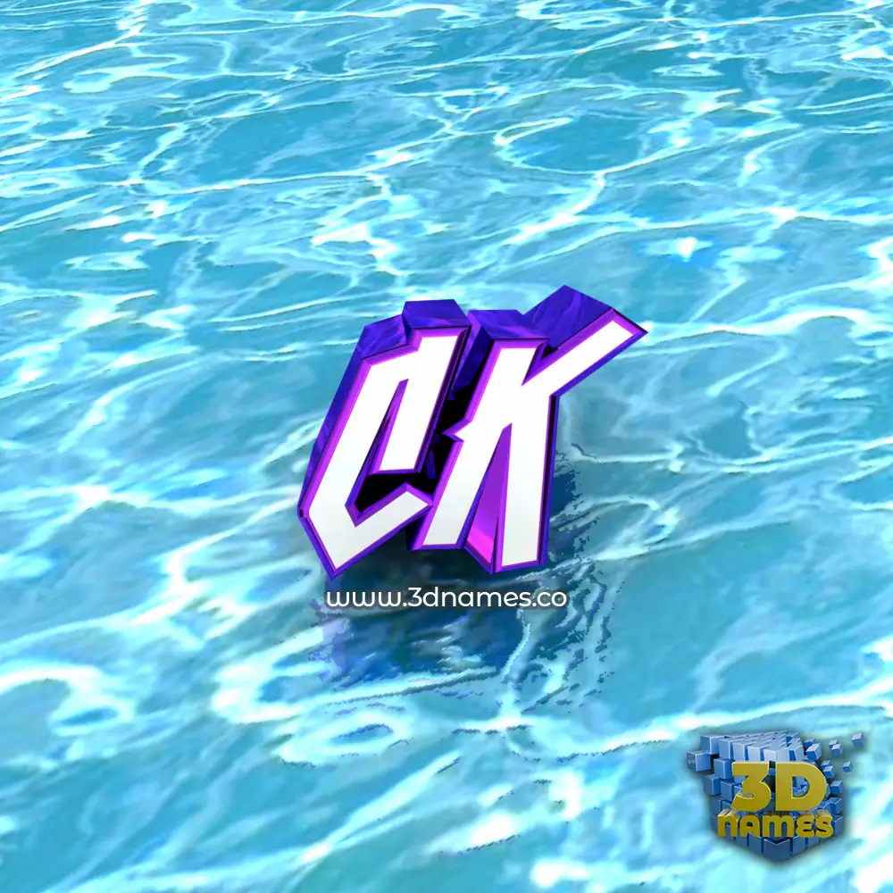 ck in Water style - 3D name wallpaper