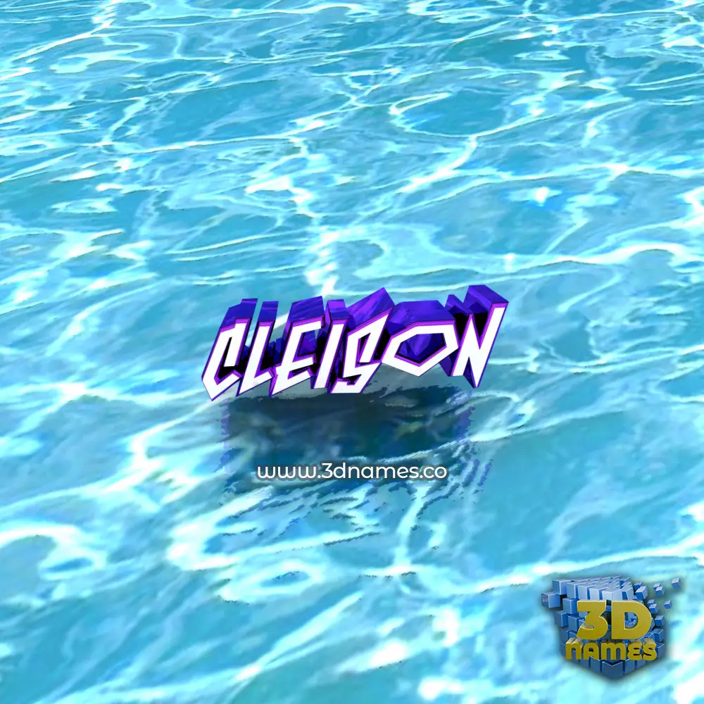cleison in Water style - 3D name wallpaper