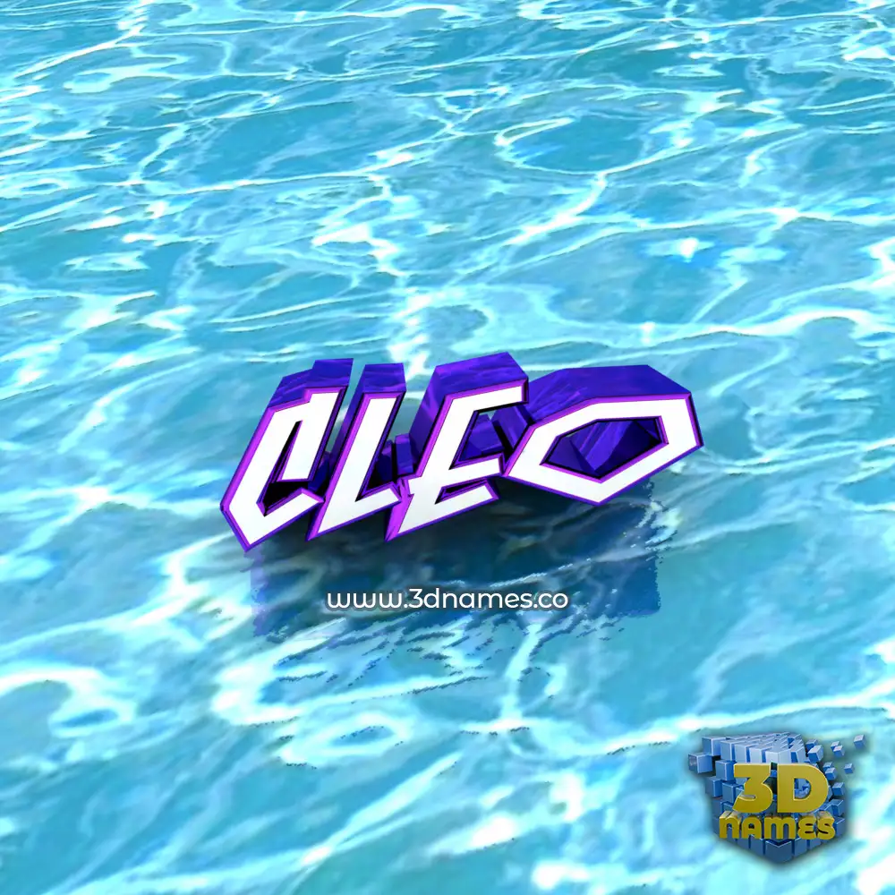 cleo in Water style - 3D name wallpaper