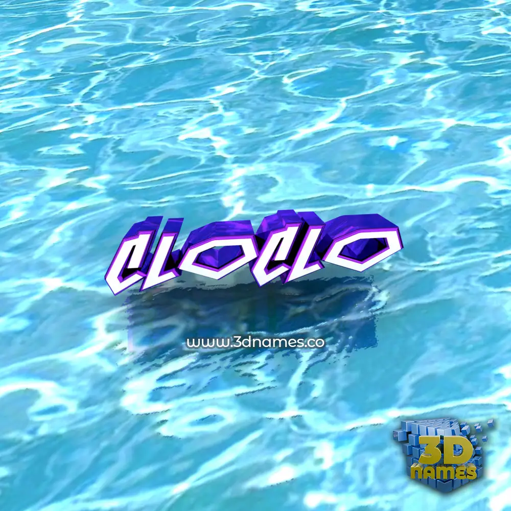cloclo in Water style - 3D name wallpaper