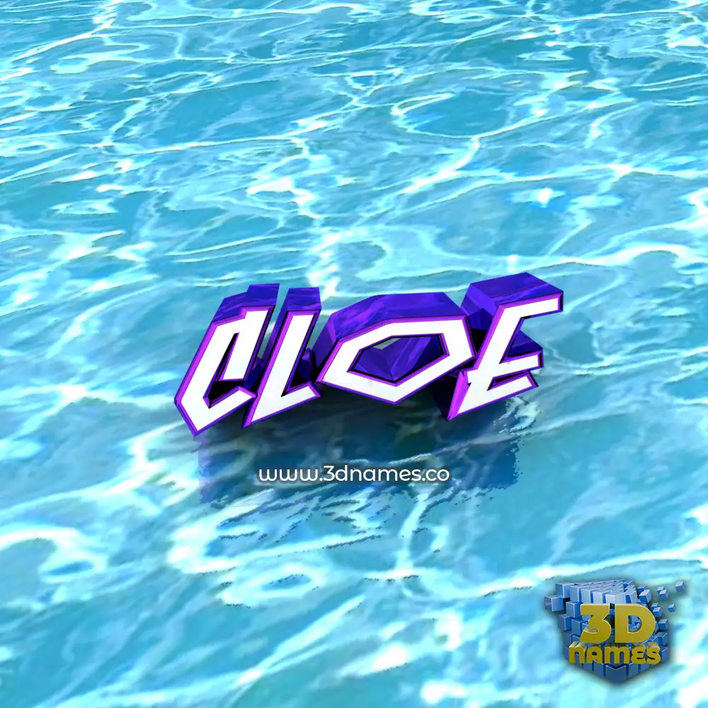 cloe in Water style - 3D name wallpaper