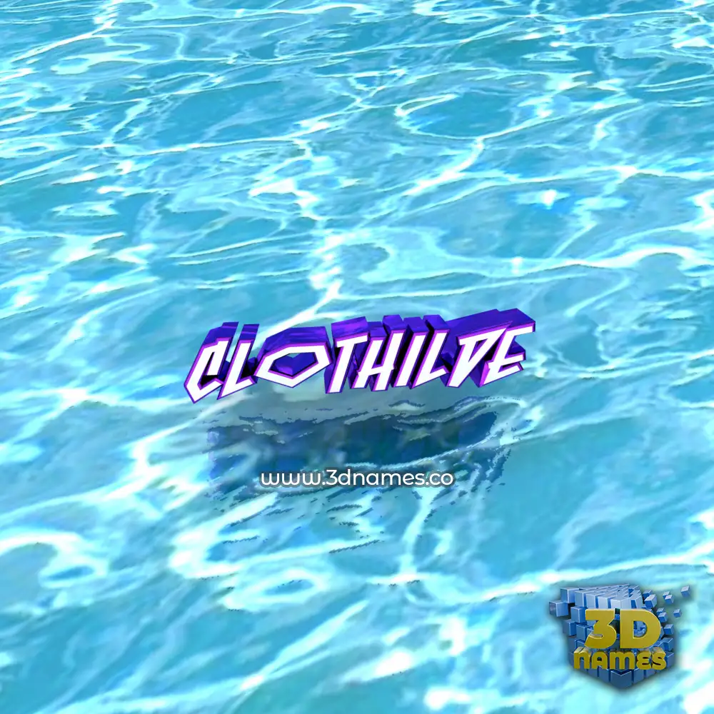 clothilde in Water style - 3D name wallpaper