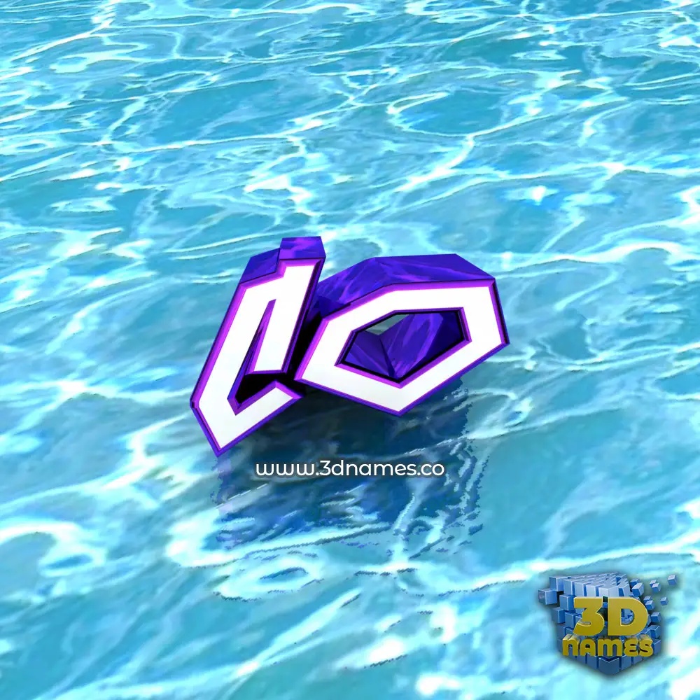 co in Water style - 3D name wallpaper