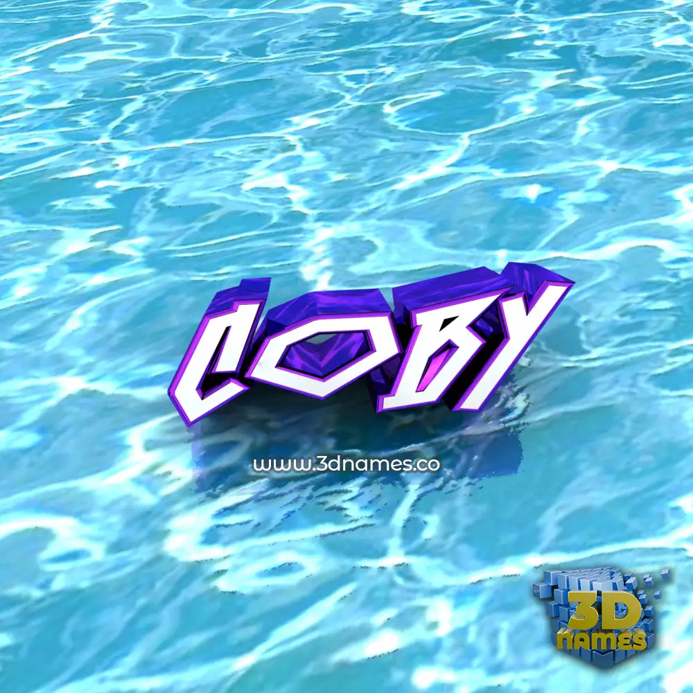 coby in Water style - 3D name wallpaper