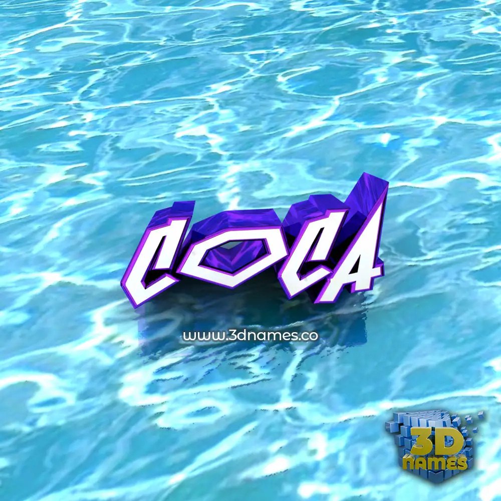 coca in Water style - 3D name wallpaper